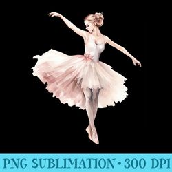 ballerina pale pink girl dancing ballet watercolor premium - sublimation designs png