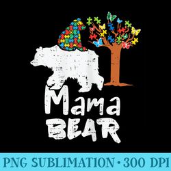 mama bear puzzle mothers day autism awareness mom mama women - transparent shirt clip art