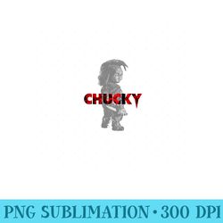 childs play chucky red accent logo premium - png prints