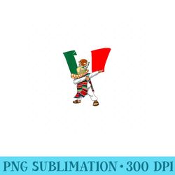 mexican flag dabbing - digital png artwork