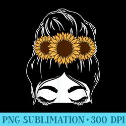 mom sunflowers bandana flower mother - png design assets