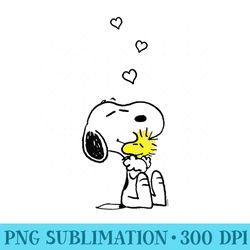 Peanuts - Snoopy Woodstock Hugs And Love - Mug Sublimation Png