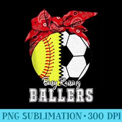 busy raising ballers softball soccer softball mom - download png images