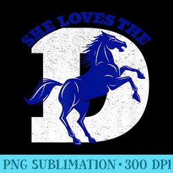she loves the d funny football - sublimation png designs