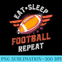 eat sleep football repeat american football player football - png download database