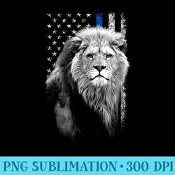 cool lion classic art american usa flag patriotic - png download