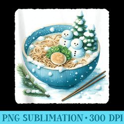ramen bowl in snowy paradise with snowy paths. noodles pine - png download source