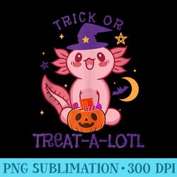 cute axolotl halloween trick or treat pet axolotl lover - png download library