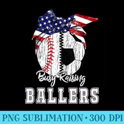 busy raising ballers baseball soccer soccer mom - high resolution png file