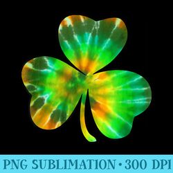 tie dye shamrock cool irish tiedyed tshirt - sublimation patterns png