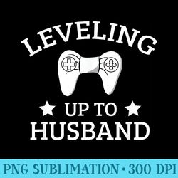 leveling up to husband bachelor party groom to be gamer - high quality png files