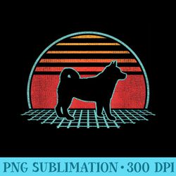 Akita Inu Retro Vintage 80s Style Dog Lover - Sublimation Graphics Png