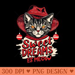 sweet dreams cat freddy halloween vintage - transparent png download