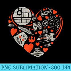 star wars valentines day heart galaxy - png download clipart