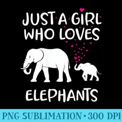 womens mama baby elephant print just a girl who loves elephants - transparent png download