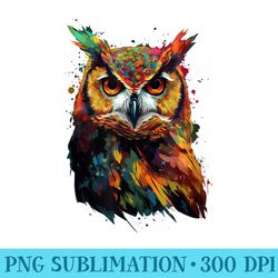 owl lovers pop art colorful owl - png graphics download