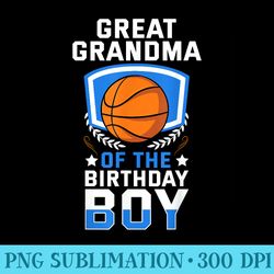 great grandma of the birthday basketball family - printable png graphics