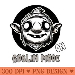 goblin goblincore 'goblin mode on' - digital png artwork