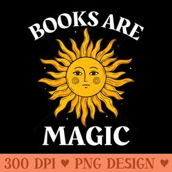 books are magic - printable png graphics