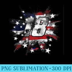 nascar - kyle busch - fireworks raglan baseball - printable png images