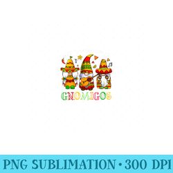 hangin with my gnomigos 3 mexican gnomes cinco de mayo - sublimation png designs