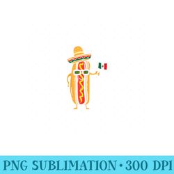 hotdog mexican flag funny cinco de mayo food - printable png images