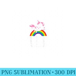 fuck off breast cancer funny quote with unicorn and rainbow - digital png downloads