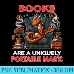 books are uniquely portable magic classic arts dragons books - sublimation graphics png