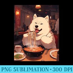 samoyed ramen funny dog japanese food - sublimation patterns png
