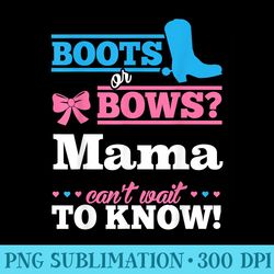 boots or bows for mama gender reveal party - printable png graphics