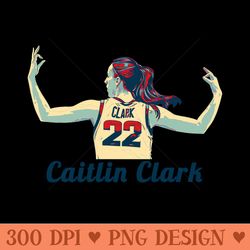 caitlin clark retro - exclusive png designs