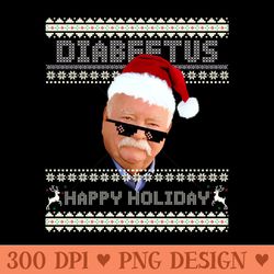 diabeetus christmas happy holiday - png download library