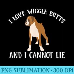 funny i love boxer wiggle butt apparel for puppy dog owners - shirt drawing png