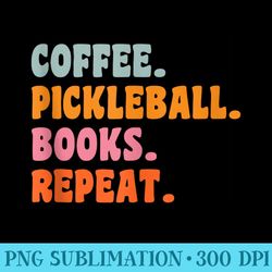 coffee pickleball books repeat bookworm reader - png download icon