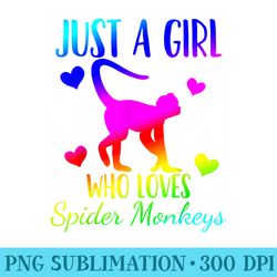 spider monkey just a girl who loves spider monkeys - sublimation patterns png