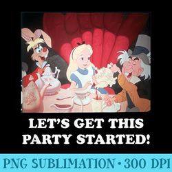 disney alice in wonderland mad hatter tea party panel - png download source