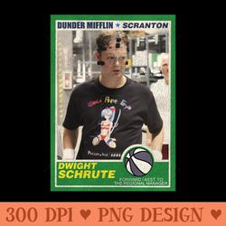 dwight schrute basketball trading card - png design downloads