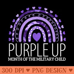 purple up for military military child month rainbow - high quality png files