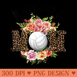 volleyball mom floral flowers volleyball mothers day - unique sublimation patterns