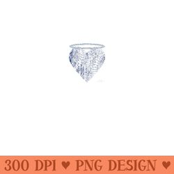 vintage angel baseball heart with halo premium - sublimation clipart png