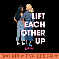 barbie - lift each other up - sublimation backgrounds png