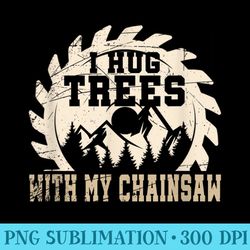 sawdust chainsaw trees logger chained axe lumberjack - unique sublimation patterns