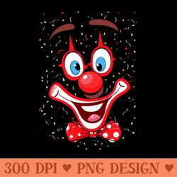 funny clown face - png graphics download