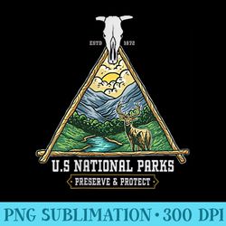 all 63 us national parks adventure map graphic back print - png graphic download