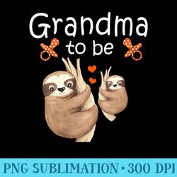 s grandma to be sloth baby shower cute animal - transparent png artwork