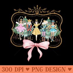 nutcracker ballet sugar plum fairy retro christmas - digital png downloads