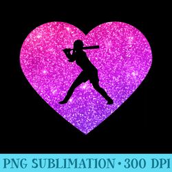 cute softball heart for girls ns and - png design download