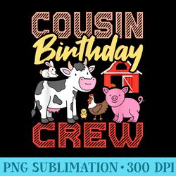 cousin birthday crew farm animals birthday party supplies - download transparent shirt