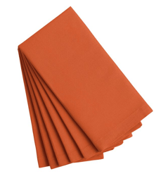 cotton buffet napkins 6 count , color: flame orange