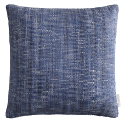 indoor reversible outdoor throw pillow made of sturdy woven fabric , color: navy